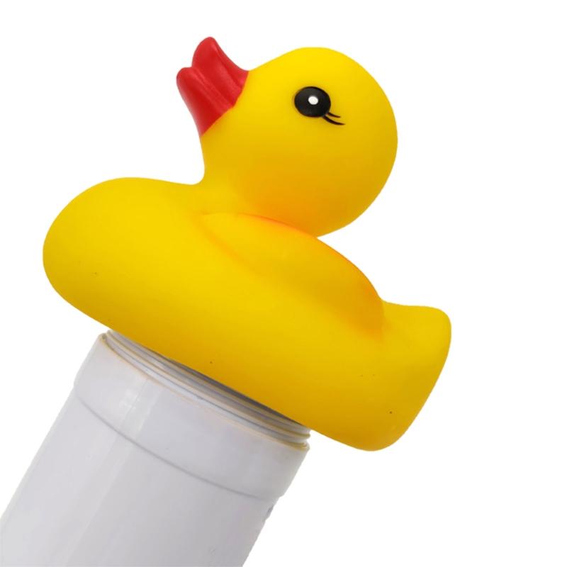 Cartoon Duck Floating Pool Dispenser Thermometer Kit Portable Pools Cleaning for Indoor Outdoor Garden Pools Cleaning