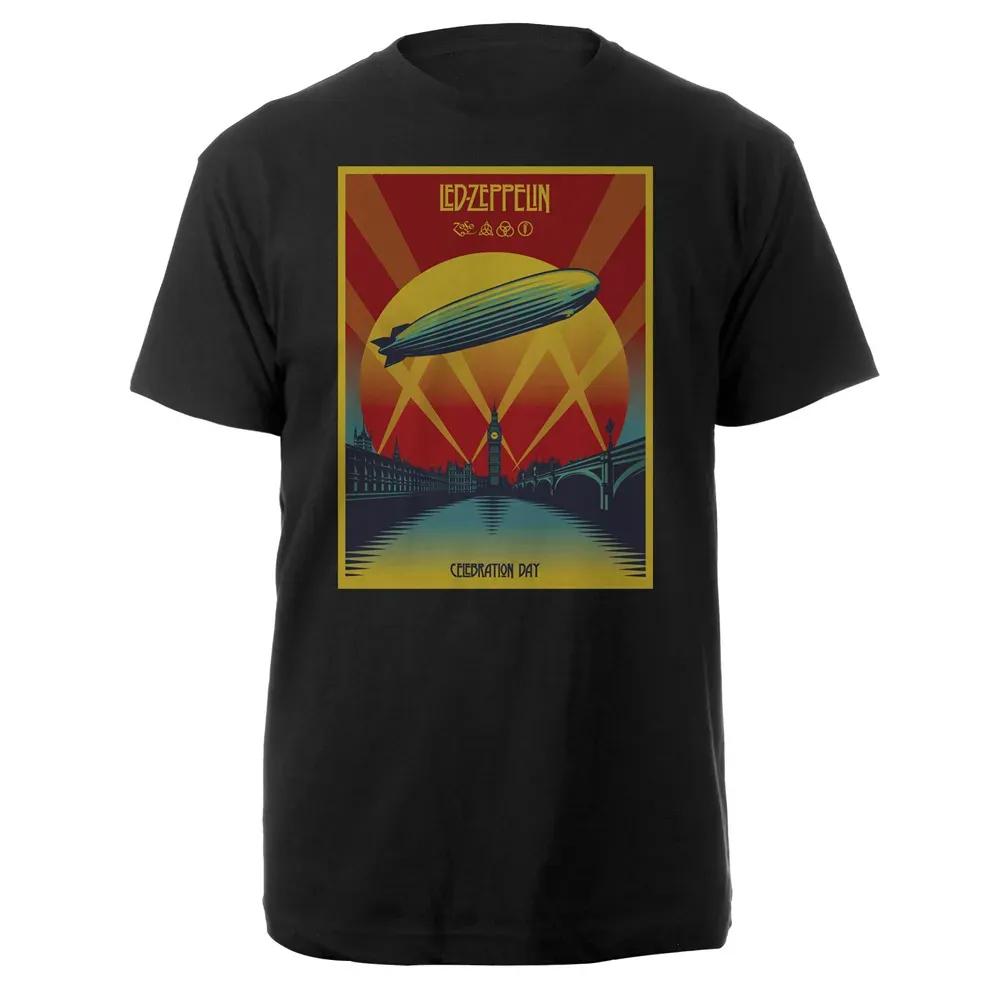Rock Band Led Zeppelin T-Shirt Herren und Damen Sommer Gothic Y2K Kleidung Mode Retro Rundhals Kurzarm Top Streetwear