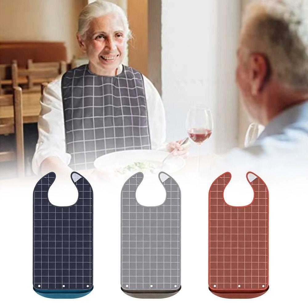 Schmutzabweisender Erwachsenen-Latz Wasserdichte Erwachsenen-Schürze Tragbare Speichel-Servietten Esshilfe