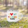 Personlised Mug Teachers Change The World  Print Coffee Cups Custom Name Drinks Enamel Cup Teacher's Day Thanks Gift for Teacher
