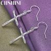 CHSHINE 925 Sterling Silver Cross Drop Earrings For Women Wedding Engagement Fashion Charm Jewelry