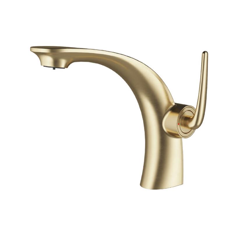 Brushed Gold Brass Basin Faucet