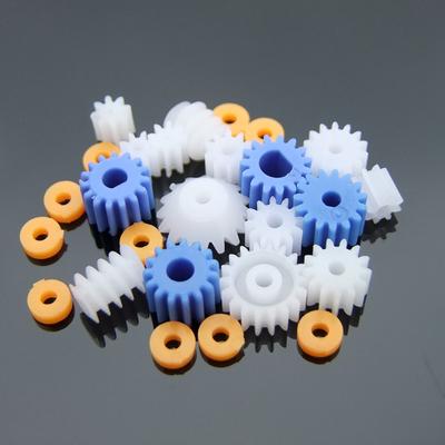 White Gear Set Blue Car Accessories Model Kits Plastic