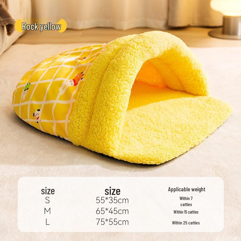 Przytulny śpiwór i łóżko dla kota: Ciepłe, zamknięte gniazdo zapewniające komfort zimą