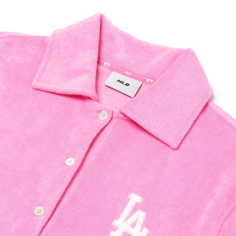 New MLB Short Sleeved Dresses Women's Pink 3FOP63023-07PKS