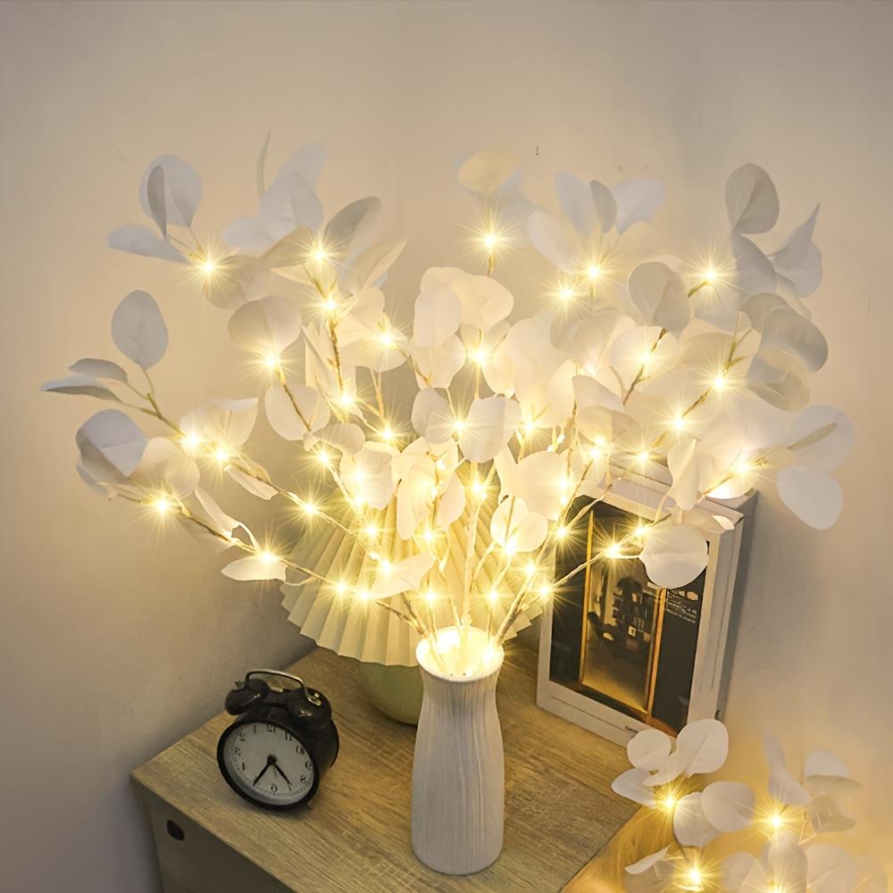 Batteriebetriebene LED-Zweiglichter, Innen-Party- & Weihnachtsdeko, Warmweiß, 20 LEDs, 88cm, IP65 Wasserdicht, 3er-Pack