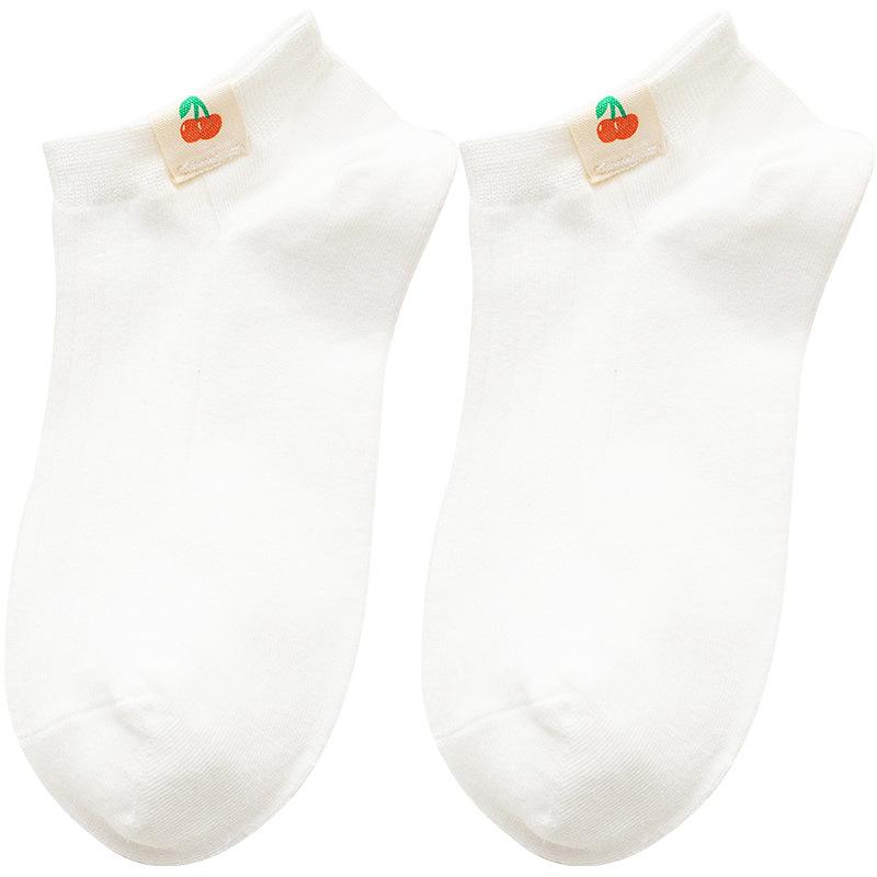 5 Pairs Socks Women's Shallow Mouth Boat Socks Cute Short Spring Summer Thin