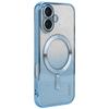 For iPhone 16 Plus Magnetic Case Glitter TPU Phone Back Cover with Lens Film