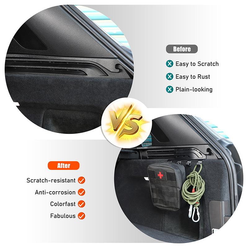For BMW X5 G05 -2025 ABS Plastic Black Car Trunk Sunshade Slot Hooks Interior Modification Accessories