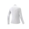 Anta Half-Zip Lightweight Slim Fit Solid Color Simple Autumn Winter Casual Fitness Long Top Women Tops Snow-White 162647401RS-1