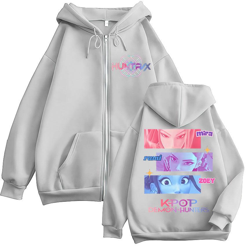 K-pop Łowcy Demonów Film Bluza Rozpinana Mężczyźni Kobiety Moda Wysoka Jakość Bluza Polarowa Bluza Retro Oversize Rozpinana Bluza z Kapturem