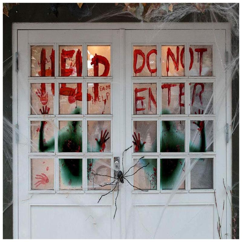 Creative Halloween Window Stickers PVC Decals Scary Automobile Exterior Deco