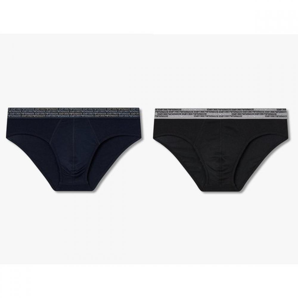 

Emporio Armani Men S Brief 2pcS Set Repeat Logo 0815311060 0815311061 L(105)