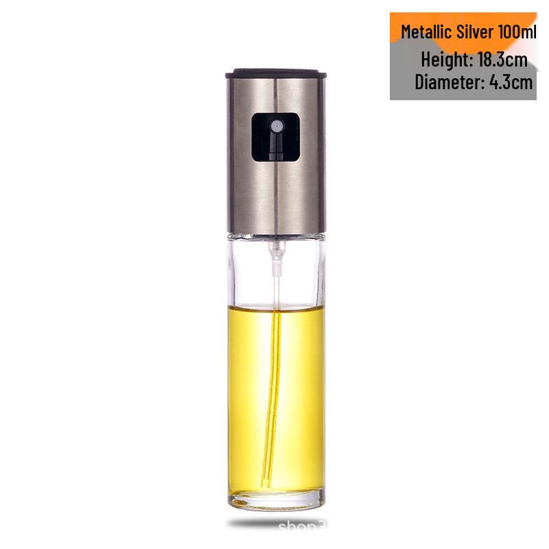 Glass Oil Spray Bottle for Kitchen and BBQ металлик серебряный