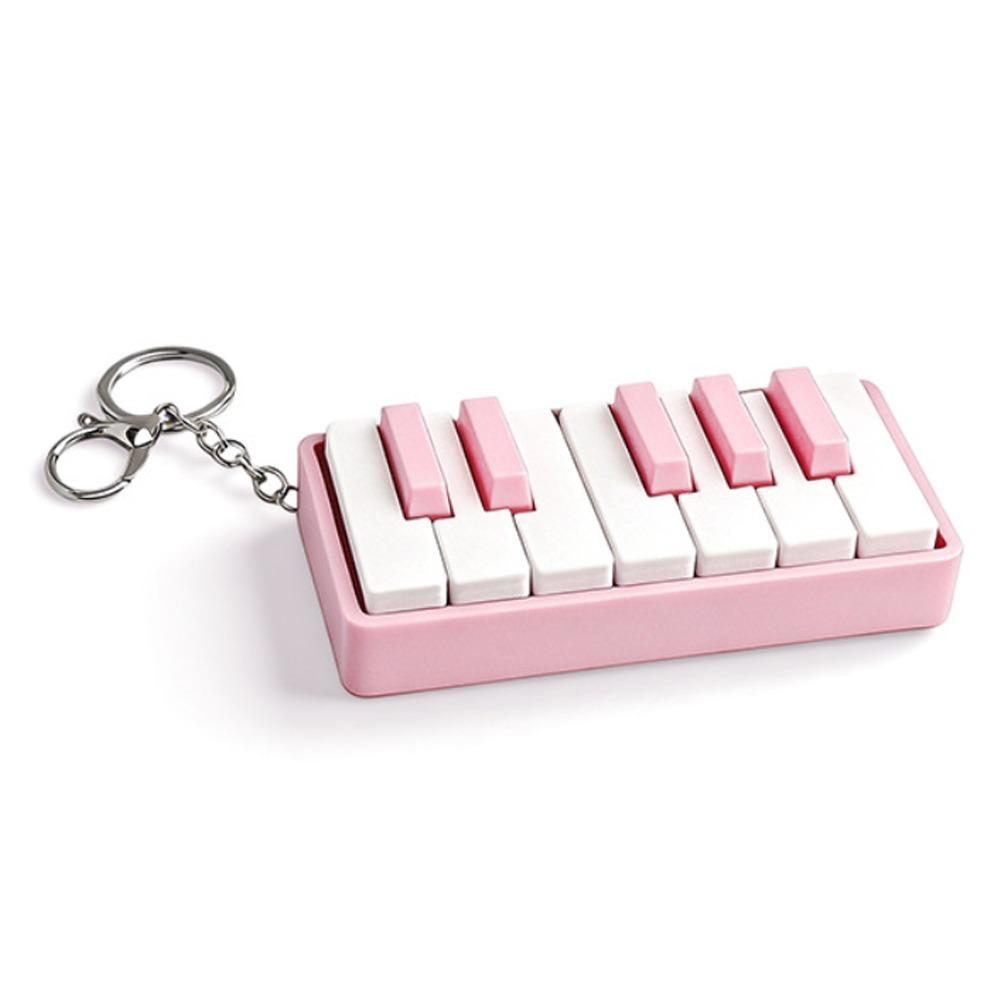 Novelty Piano Stress Clicker Keychain 3D Printed Piano Key Fidget Figurine Gift for Music Lovers розовый