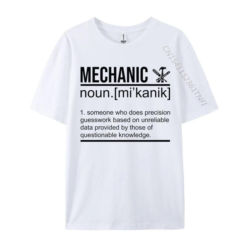 

Mechanic Funny Definition Tshirt Tops Tees Special All Cotton Normal T Shirt Letter Text Printed TShirt S