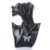 Women Butterfly Necklace with Full Diamond Pendant Choker