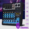 48V Portable Bluetooth 6-Channels Mixing Console Audio Mixer w/USB DJ Sound Mixing Console MP3 Jack Amplifier Karaoke