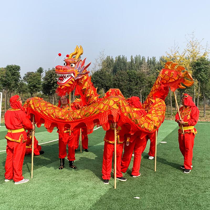 Gold-Stamped Oxford Cloth Dragon Dance Prop Set