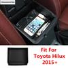 Central Control Armrest Storage Box Organizer Container Phone Holder Tray For Toyota Hilux 2015 - Auto Interior Accessories