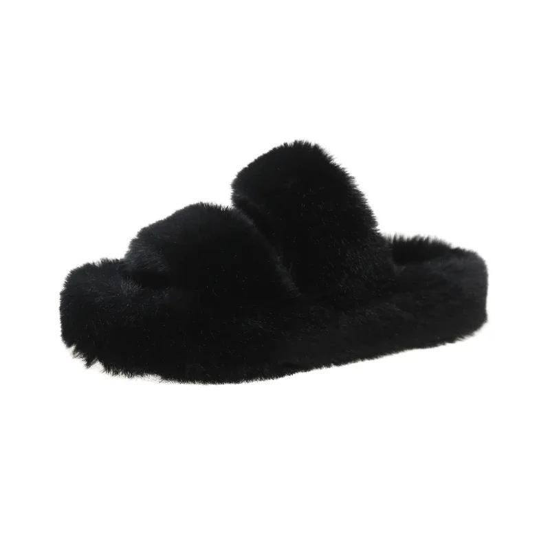 Fashion Slippers Women Winter 2024 New Shoes for Women Platform Fashion Flat Ladies Shoes Luxury Designer Slippers