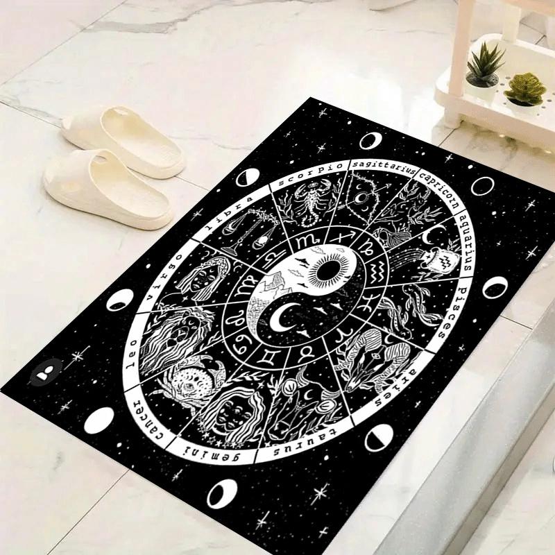 

1pc Zodiac Print, Design Indoor Area Rug - Soft, Anti-Slip, and Durable Gaming Room Decor for Bedroom, Living Room 60cm by 90cm