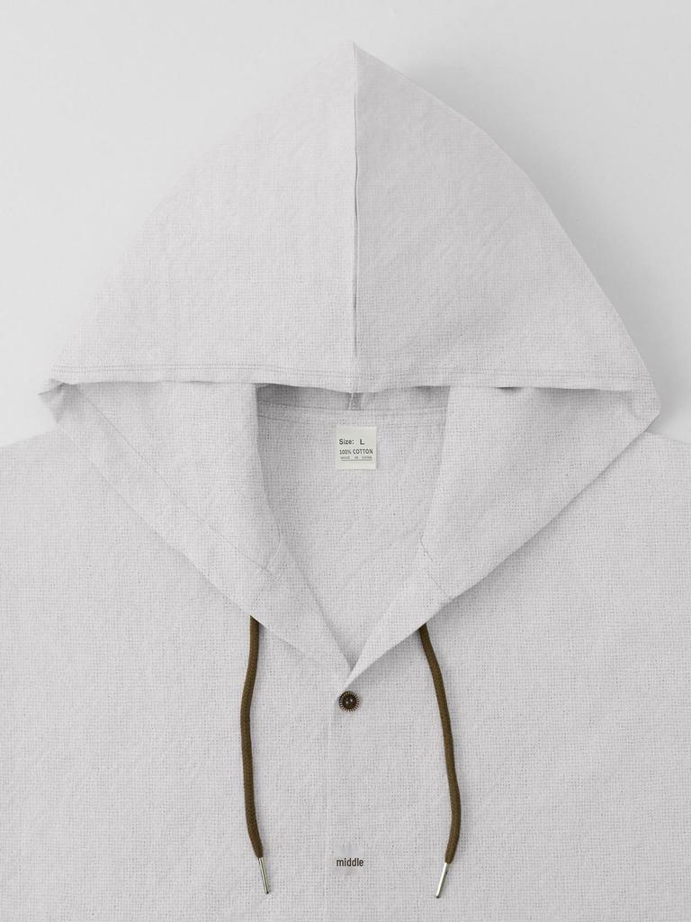 Men's Casual Hooded Long-Sleeve Cotton Linen Shirt - Versatile Fashion Trend