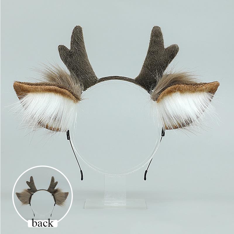 Reindeer Antler Headband Fashion Cosplay Deer Ear Head Hoop Lolita Hair Bands Holiday Christmas Party Festival Hair Accessories
