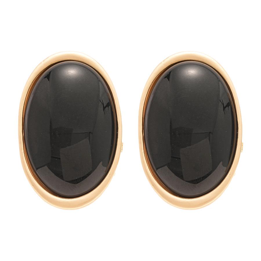 Retro Resin Oval Geometric Earrings with Silver Needle - European American Style, High-End, Unique Personality for Women.