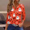 Women's T Shirt Tee Print Button 3/4 SleeveDaily Weekend Fashion Basic V- Neck Regular Top