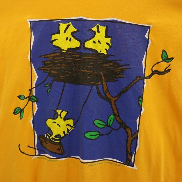 SUMMIT 90s Made in USA Old Snoopy Woodstock print Short sleeve T-shirt Men's Used