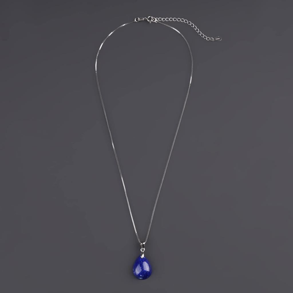[COAI] Natural Lapis Lazuli Teardrop Birthstone Necklace for Women
