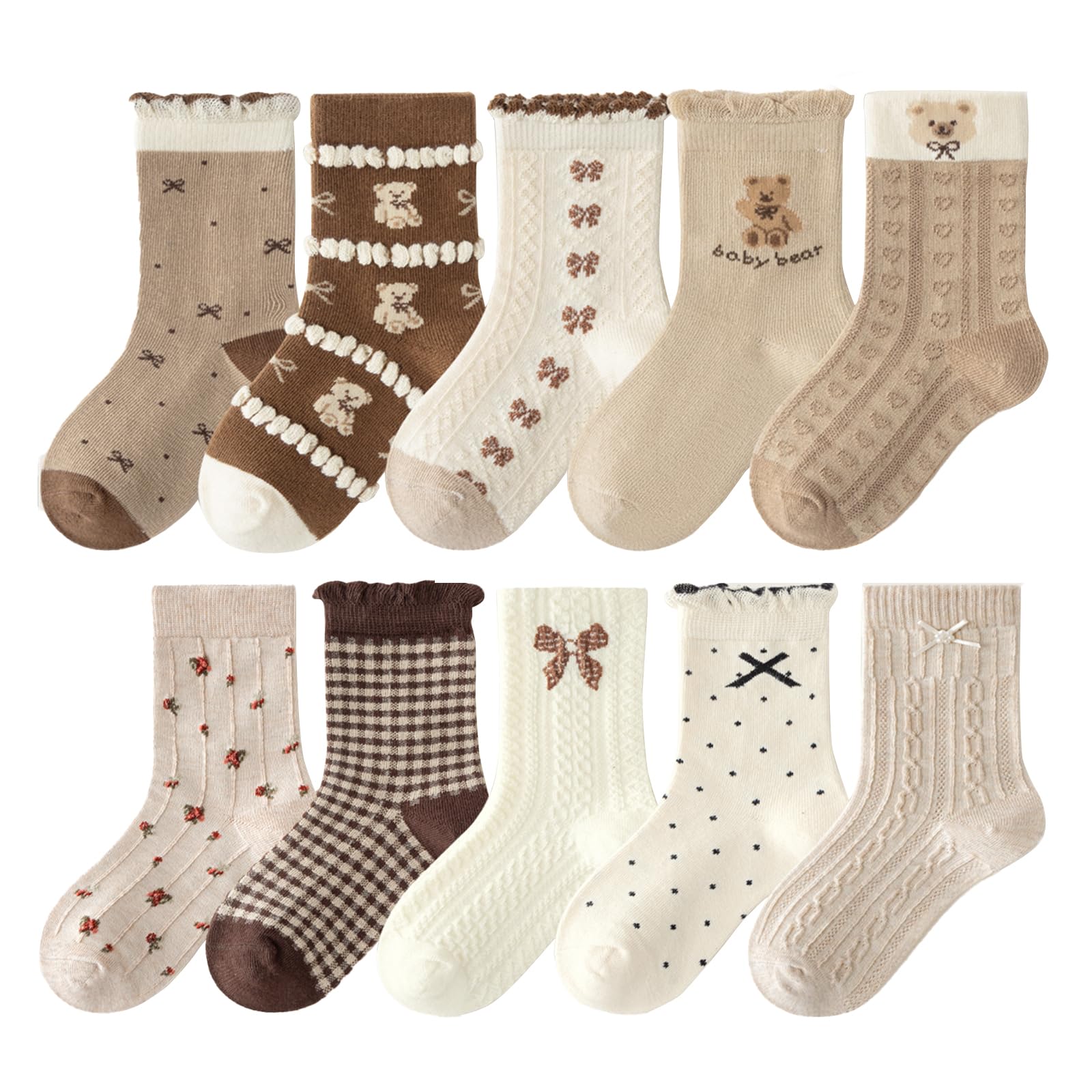 

HAYAHARU Cute Stylish Soft Cotton Crew Length Baby Colorful Sneaker Socks for Boys and Perfect for and School and Kindergarten Kids Socks, 10-Pair