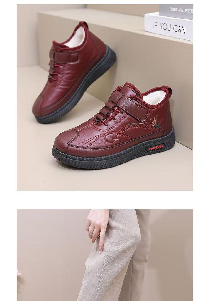 2025 Beijing Women's Non-Slip Winter Cotton Snow Boots with Velvet High Heel