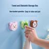New 3-in-1 Bear Cartoon Towel Rack - Anti-Collision, Washcloth Holder