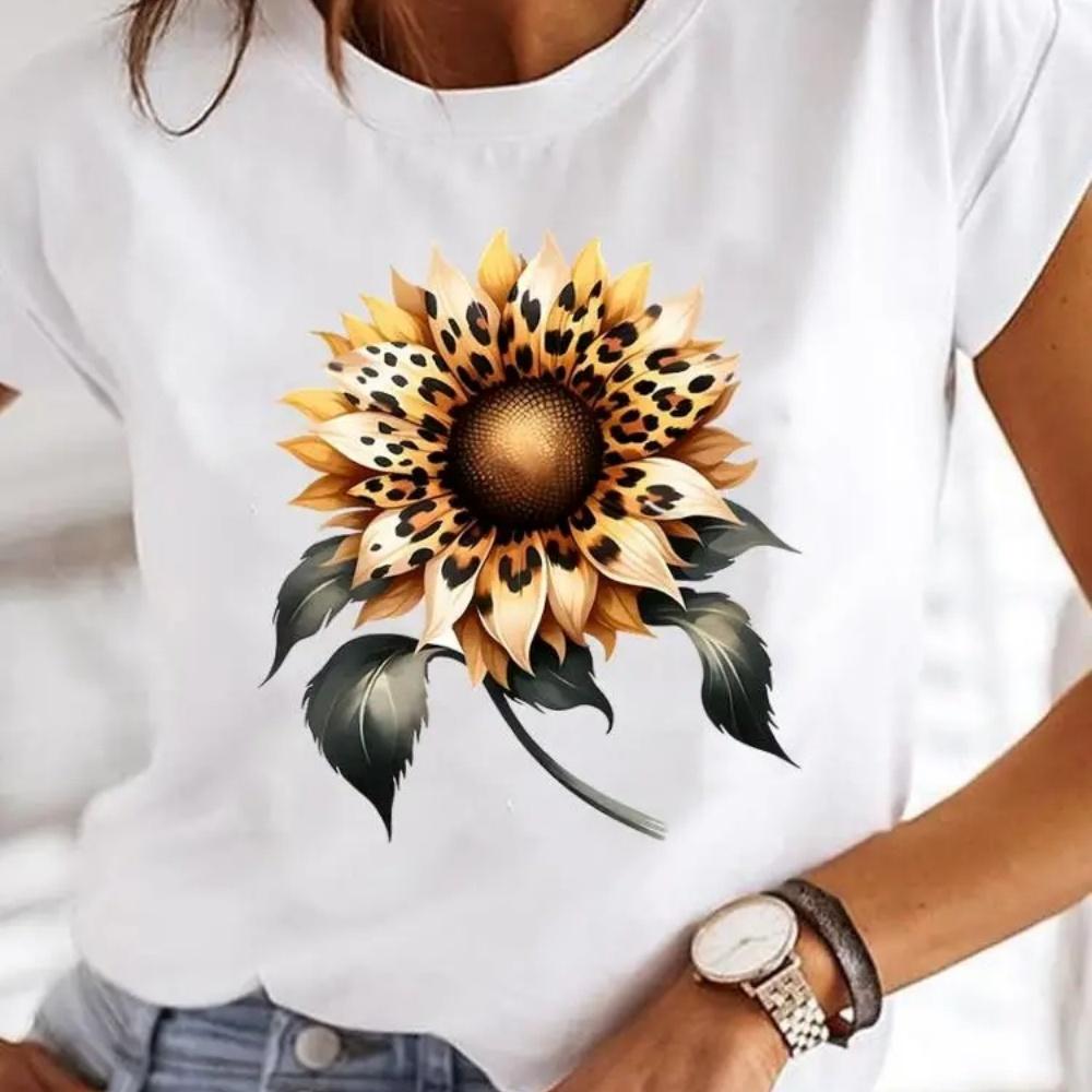 Butterfly Trend 90s Casual Top Clothes Female Short Sleeve Print Tshirts Fashion Oneck T Clothing for Women Graphic Tee