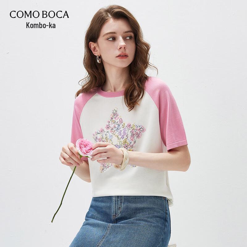 Women s Casual Embroidered Silk Blend T-Shirt XL