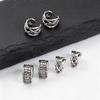 Vintage Punk Viking Clip Earrings for Men Boys,Anti Allergy Stainless Steel No Pierced Ear Bone Cuff,Birthday Father Gift