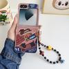 For Samsung Galaxy Z Flip7 FE 5G/Z Flip6 5G Case Lucky Puppy PC Phone Cover with Wrist Strap