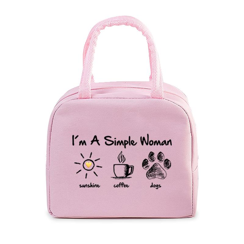 Bento Thermal Bag Pug Dog Cartoon Print Women Insulation Portable Pouch Food Picnic Fresh Cooler Lunch Bag for School Student