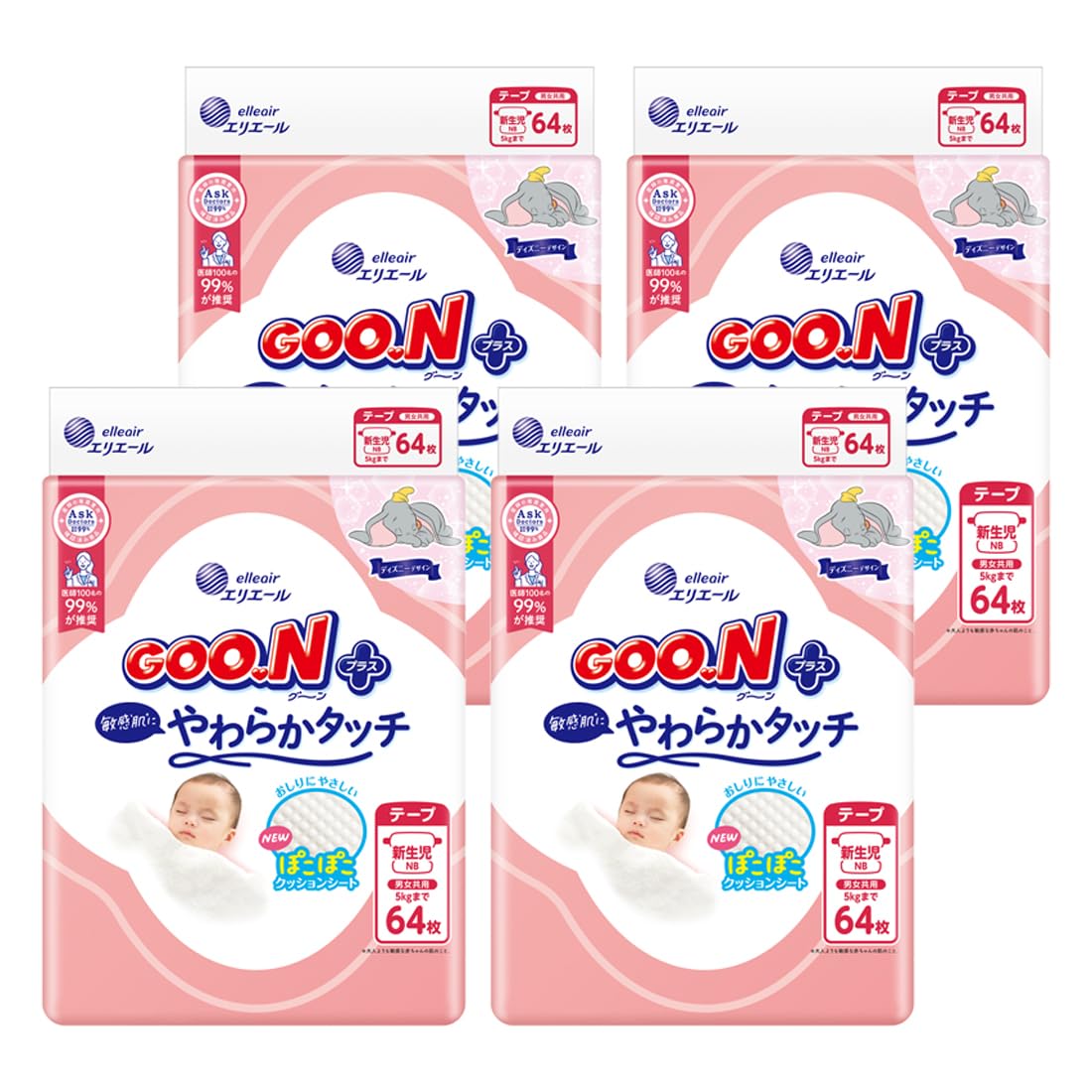

Goon Plus Soft touch для чувствительной кожи 256 листов x дюйм [Лента для новорожденных] (~5кг) (64 4) [Проданный случай] (Дисней Дизайн)
