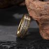 Tungsten Carbide Ring Men Women 8mm Able Golden Fluted Wedding Rings for Couples Dating Anniversary Comfortable Fit