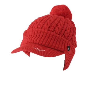 Πλεκτό Καπέλο Γκολφ Breath Thermo με Γείσο, Απορροφητικό της Υγρασίας και Παραγωγής Θερμότητας, E2MWA706, Χρώμα Hibiscus Red, Γυναικείο Μέγεθος (Περίμετρος κεφαλιού: 55cm-59cm)