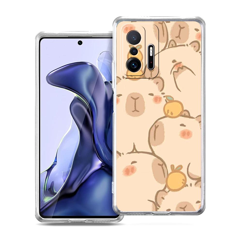 

Animal Capybara Couple Paired Phone Case For Xiaomi Mi Poco X6 X5 NFC X3 F6 F5 Pro F4 F3 15 14T 14 13T 12T 12 13 Lite 11 Cover Poco X6 Pro