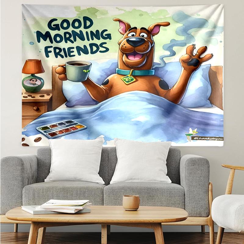 1PC Scoo-dog Mystery Night K-pop Music Group Tapestry Accessories for Bedroom,Livingroom, Dormitory Room Wall Decor Fan Birthday Gifts