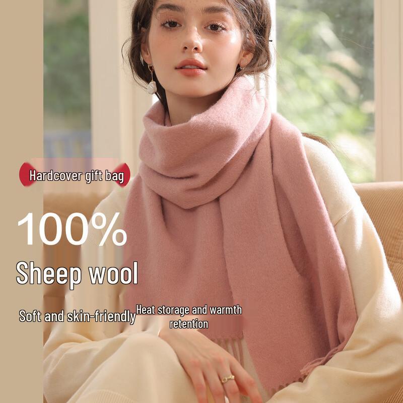 

Women s Autumn/Winter Pure Wool Narrow Scarf One Size (164x30cm)