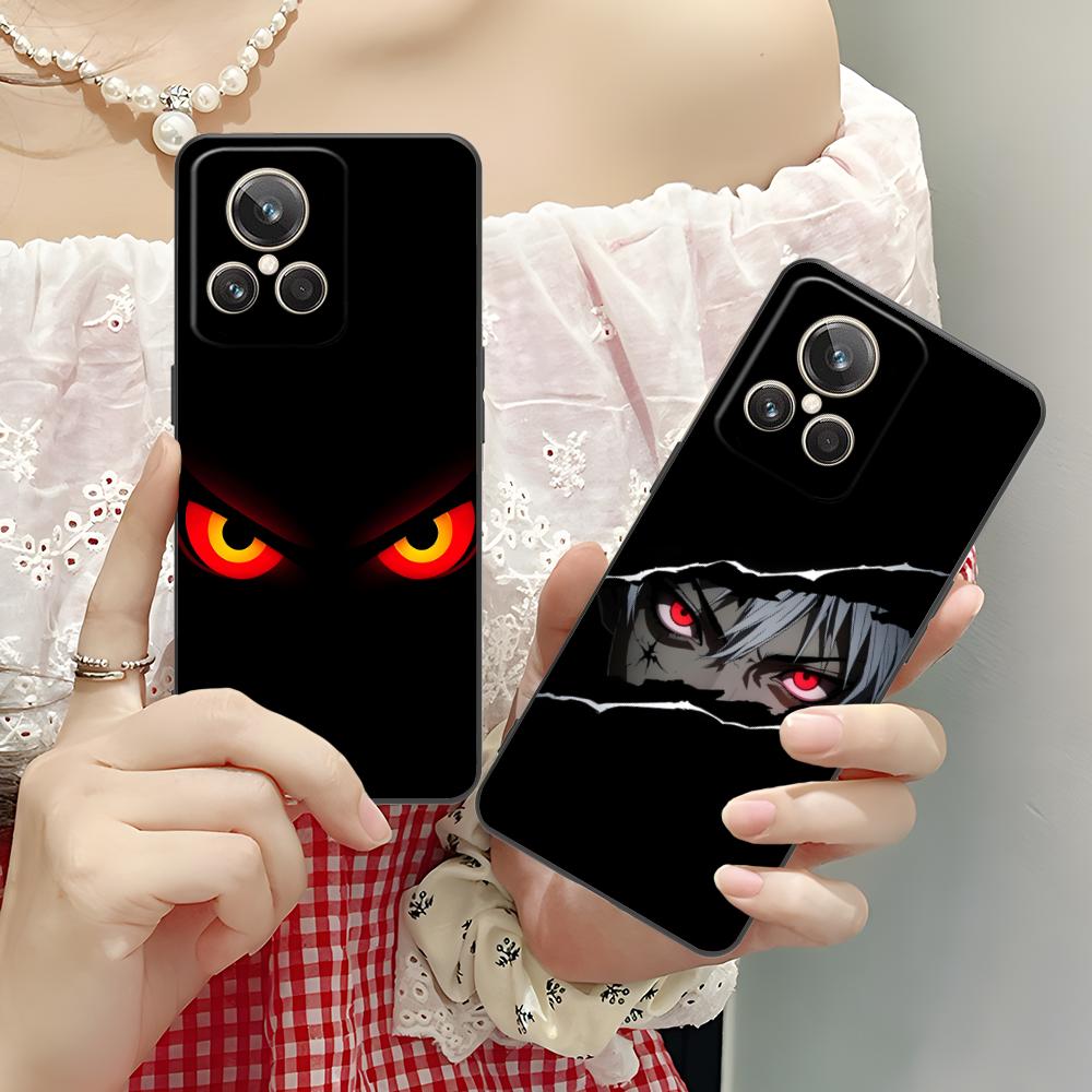 Anime Eyes Phone Case for Realme 15 14 13 12 11 10 9 Pro Plus T i Lite 5G Soft TPU Shockproof Cover
