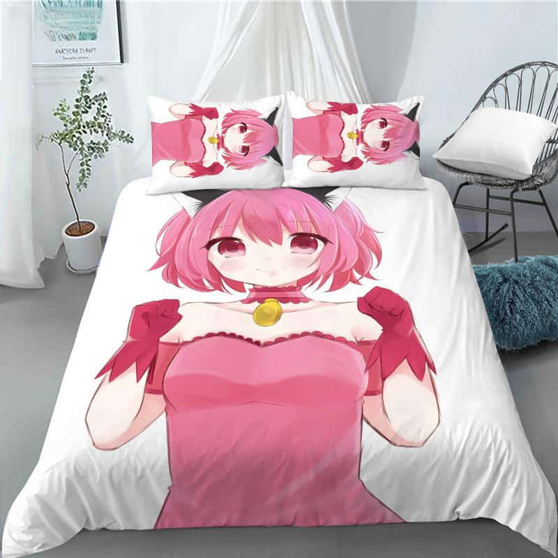 Kawaii Gilrs Anime Tokyo Mew Mew Bedding Set Boys Girls Twin Queen King Size Duvet Cover Pillowcase Bed Boys Adult Home Textiles