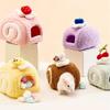 Cute Desserts Cake Plush Hamster House Small Animal Cage Landscaping Supplies Mouse House Small Pet Nest Pet Toy Hiding House