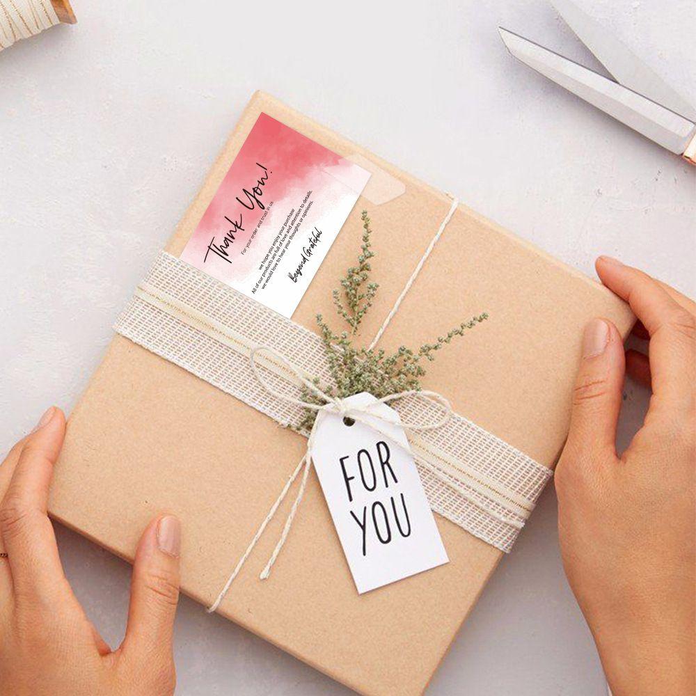 30Pcs Greeting Tags Thank You For Your Order Kraft Paper Card For Small Business DIY Crafts Gift Decoration Card Online Retail